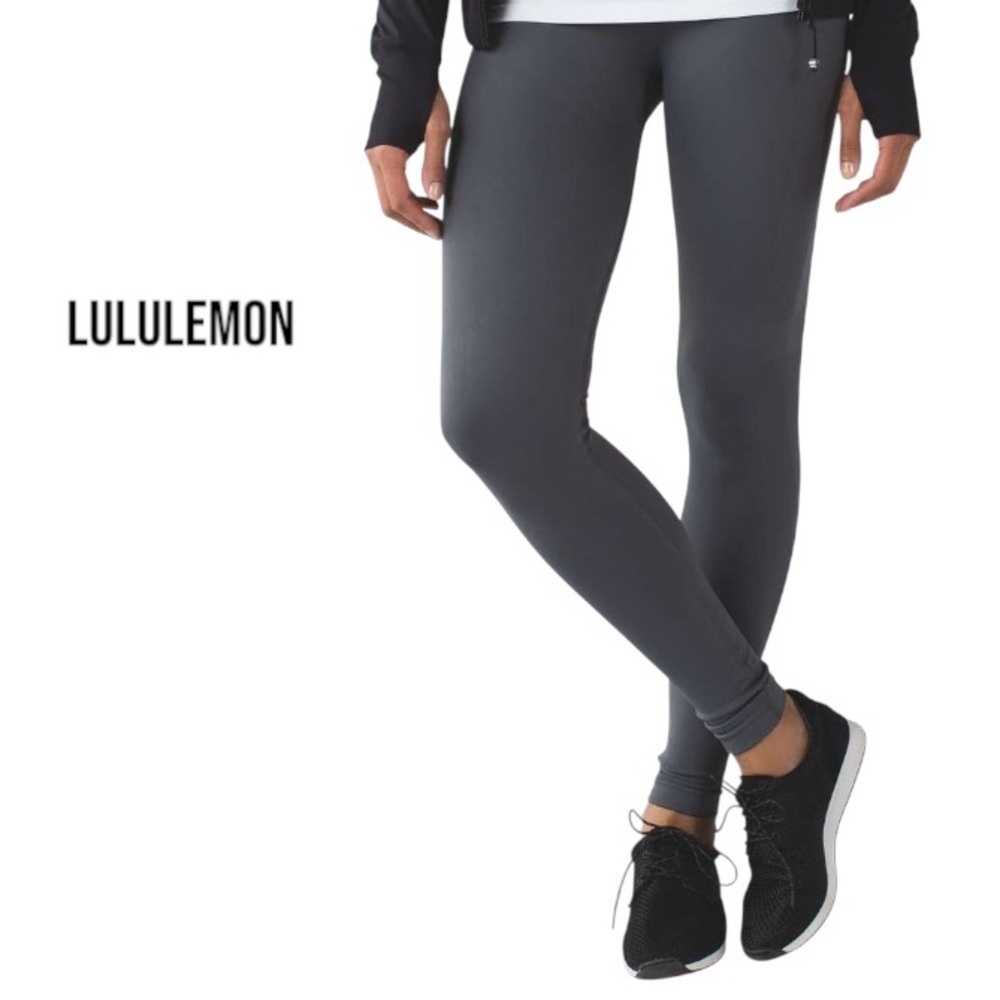 LULULEMON Low Rise Tight | Full on Luon | Dark Grey Slate | Women’s 4
